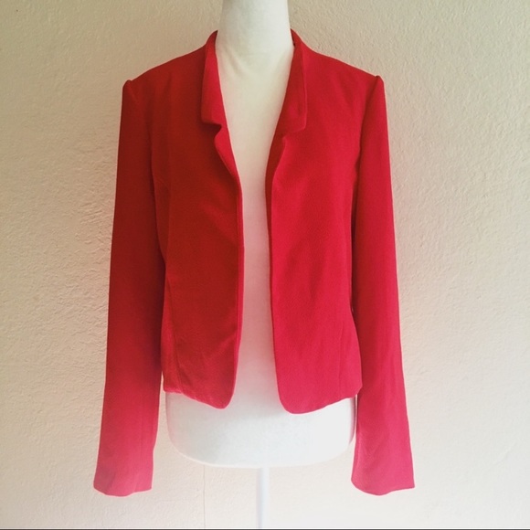 ❤️Tea & Cup gorgeous Red blazer w/ satin lining - Picture 1 of 5